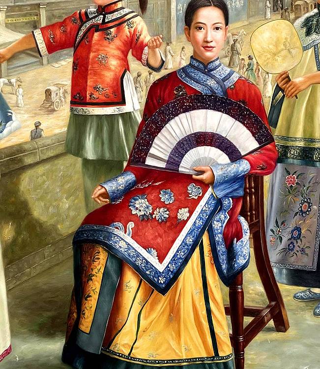黄伟能画家精品【富贵人家】