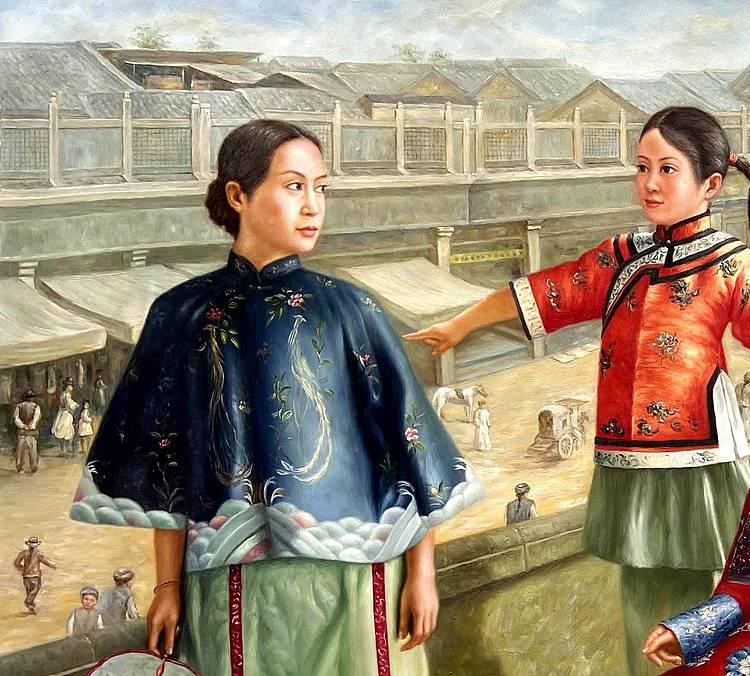 黄伟能画家精品【富贵人家】