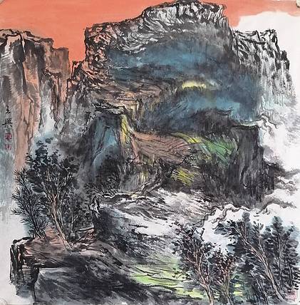 清风衬晚霞