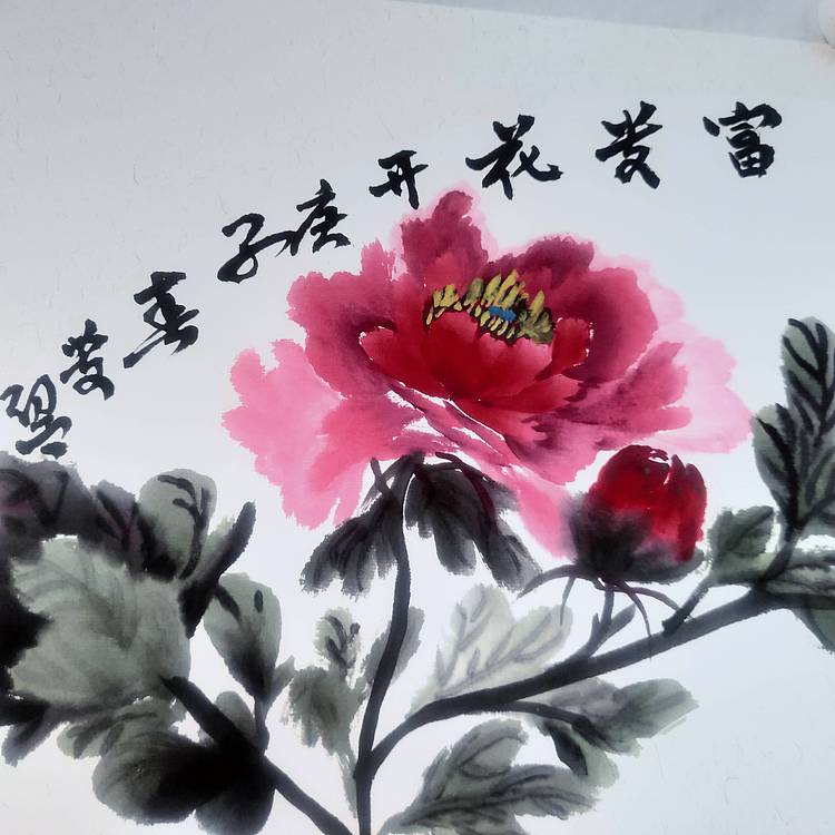 青年书画家 闫桂芹 富贵牡丹