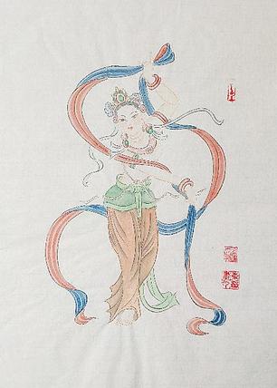 传承敦煌壁画，各大寺庙收藏，杨东苗 舞姿