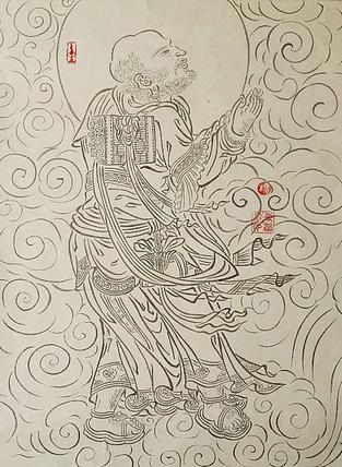 传承敦煌壁画，各大寺庙收藏，杨东苗 云中达摩