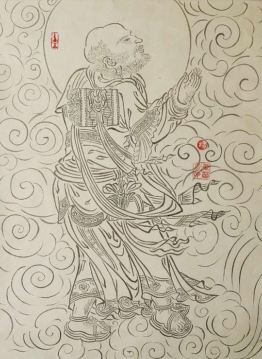 传承敦煌壁画，各大寺庙收藏，杨东苗 云中达摩