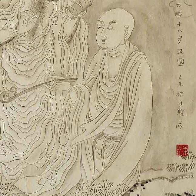 传承敦煌壁画，各大寺庙收藏，杨东苗 罗汉图