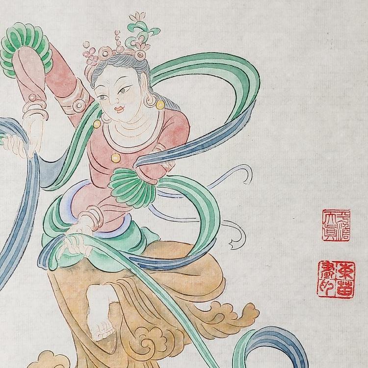 传承敦煌壁画，各大寺庙收藏，杨东苗 舞姿