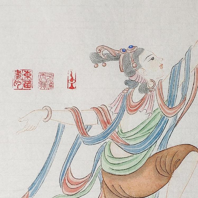 传承敦煌壁画，各大寺庙收藏，杨东苗 舞姿