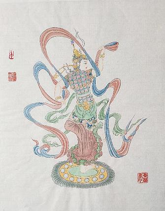 传承敦煌壁画，各大寺庙收藏，杨东苗 舞姿