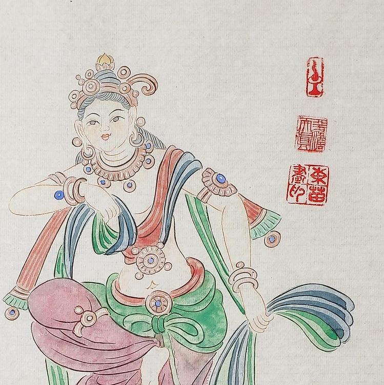 传承敦煌壁画，各大寺庙收藏，杨东苗 舞姿