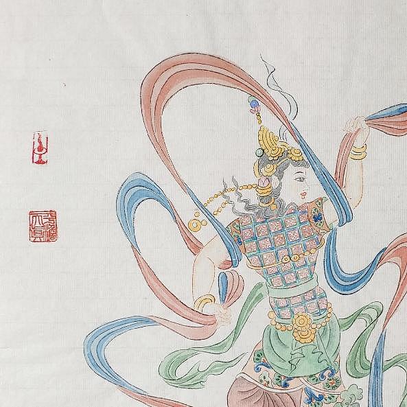 传承敦煌壁画，各大寺庙收藏，杨东苗 舞姿