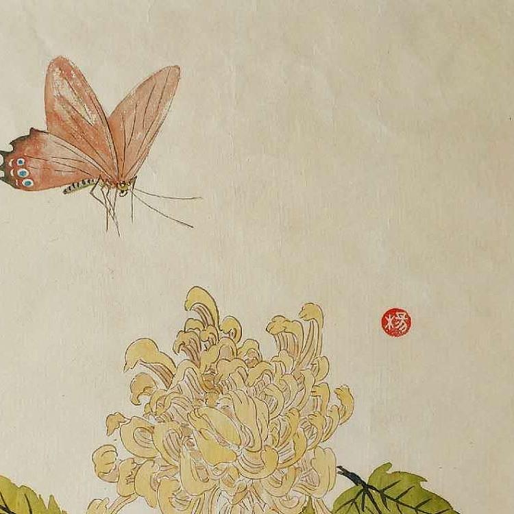 传承敦煌壁画，各大寺庙收藏，杨东苗 花鸟