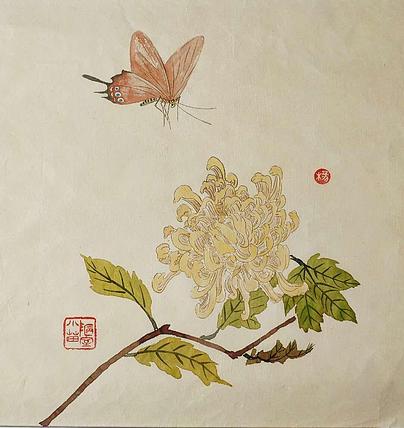 传承敦煌壁画，各大寺庙收藏，杨东苗 花鸟
