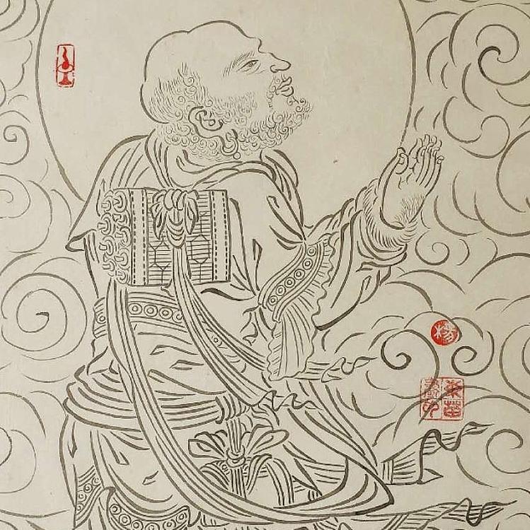 传承敦煌壁画，各大寺庙收藏，杨东苗 云中达摩