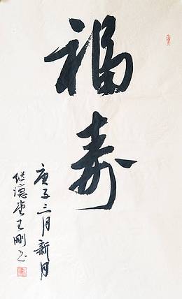 王刚 福寿   书协理事学者王刚