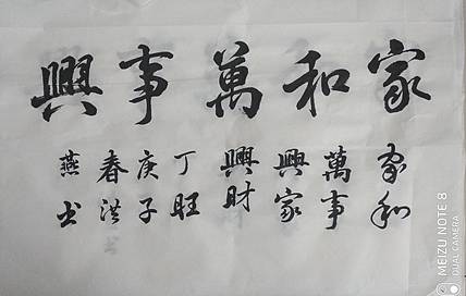 职业书画家 家和万事兴