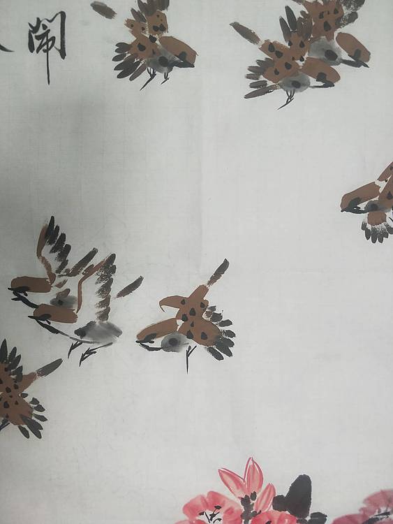 中国花鸟画研修院高研班 凌霄图，闹春。