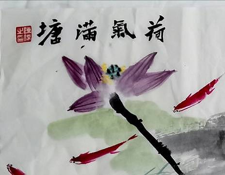 广东青年美协理事陈杰横幅花鸟作品