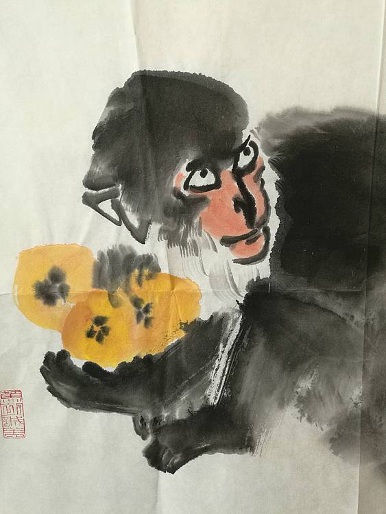 中国美术家赵钲画芦桔即是枇杷，如金得财