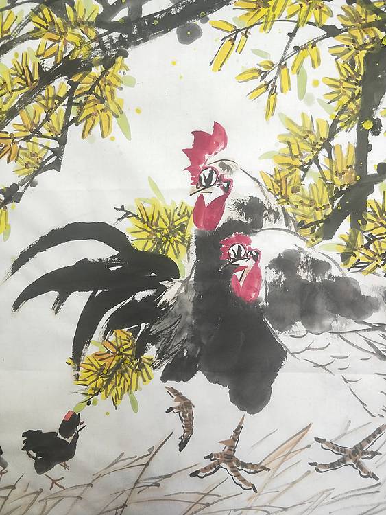 中国花鸟画研修院高研班 王建鑫 迎春吉祥。