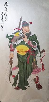 李亦非 中国工笔画学会会员  西安美院硕士   美协会员  工笔关公《忠义仁勇》