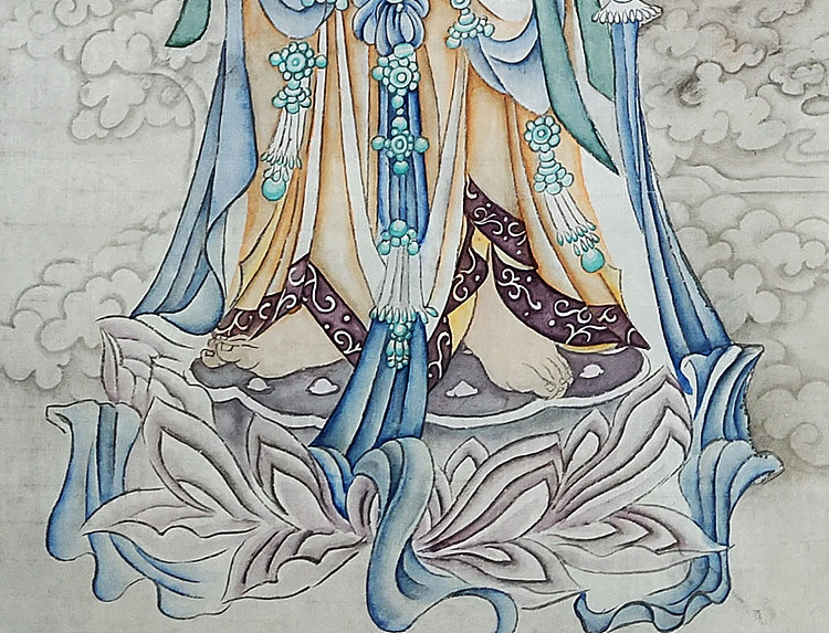 中国文化魂书画研究院院士 陈楠 工笔菩萨