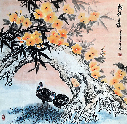 中国文化魂书画研究院院士 陈楠 朝夕相伴