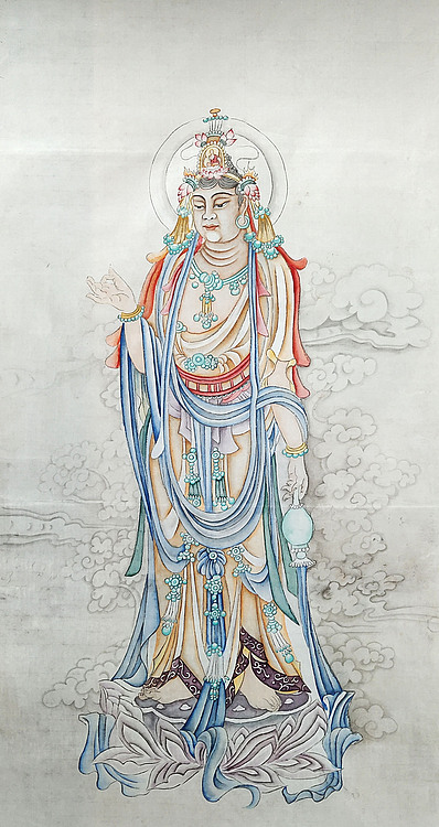 中国文化魂书画研究院院士 陈楠 工笔菩萨