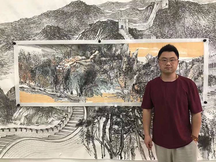 巨幅  中国美协会员 王子维 展览精品