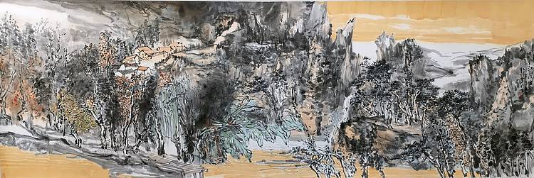 巨幅  中国美协会员 王子维 展览精品