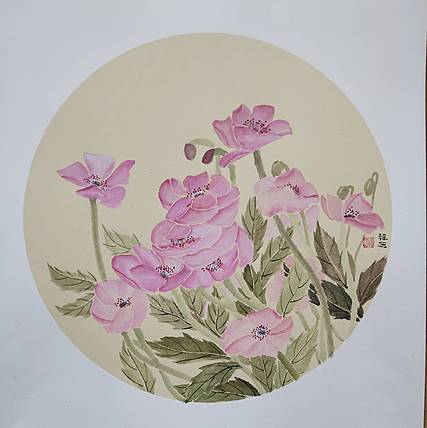 雪中寒蕊 山东省当代工笔画院画家韩蕊没骨花卉