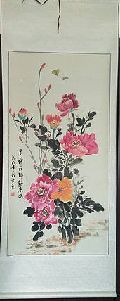 范彩君 四尺牡丹,已装裱