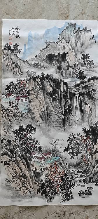 内蒙古包头市书画家双协会员 尹越 晚来秋