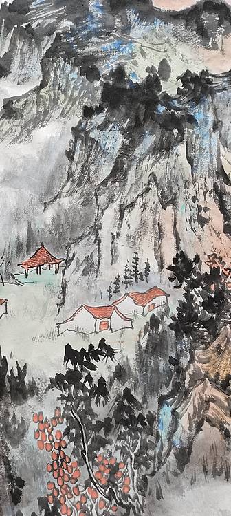 内蒙古包头市书画家双协会员 尹越 云依秋山图