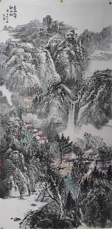 中国美术家协会会员  张桂兰 带合影 展览精品