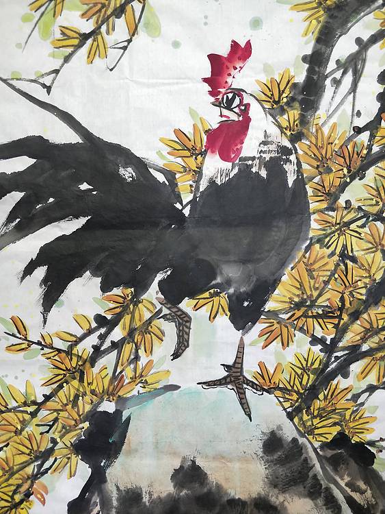 中国花鸟画研修院高研班 王建鑫 迎春图，迎春吉祥。