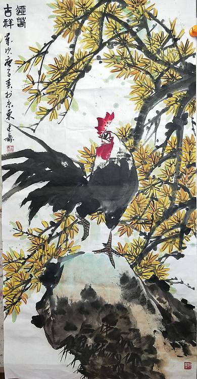 中国花鸟画研修院高研班 王建鑫 迎春图，迎春吉祥。