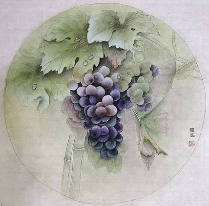 雪中寒蕊 山东省当代工笔画院画家韩蕊工笔葡萄