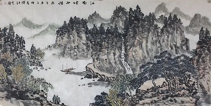 云岗 江南烟雨情