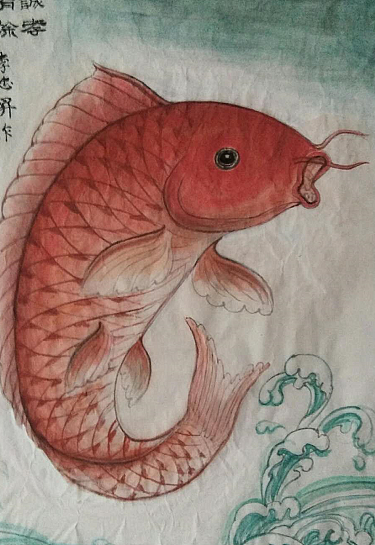 紅錦鯉跳龍門