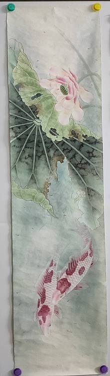 永遇乐 工笔 鱼戏莲叶间