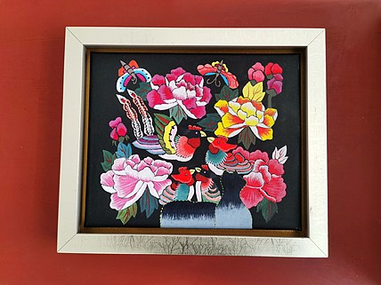 丙烯画《富贵》