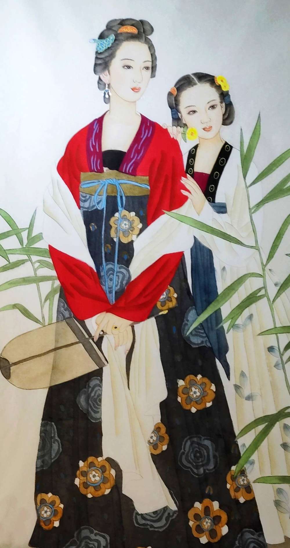 西安美院硕士 美协会员 李亦非 精品工笔人物 《丽人行》