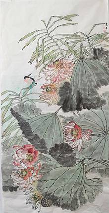 鹿平 省美协会员鹿平花鸟