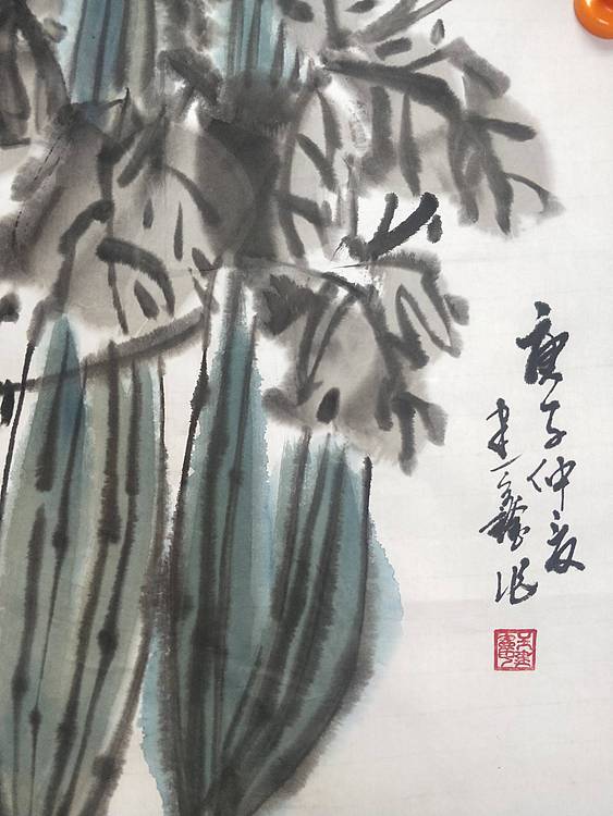 王建鑫 丝瓜图，秋。