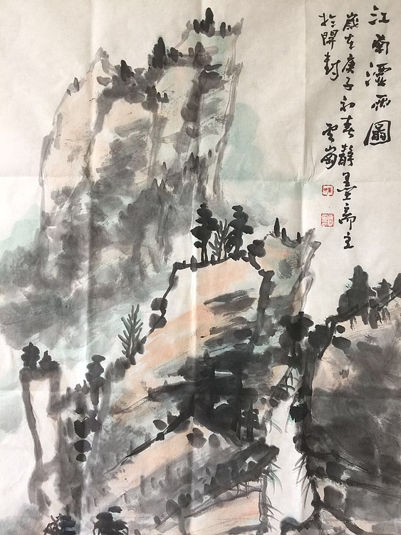 云岗 江南烟雨图