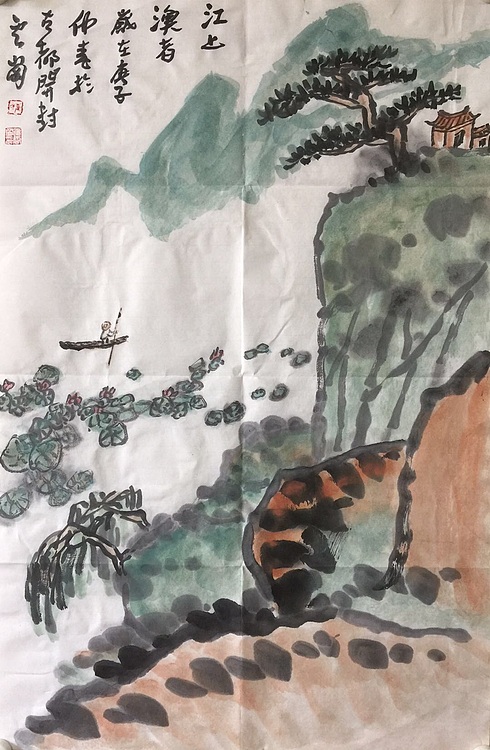 云岗 江上鱼者