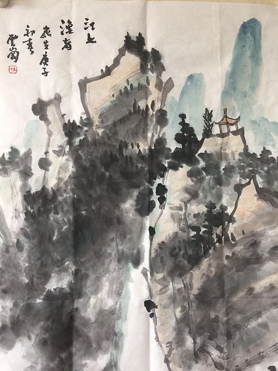 云岗 江上渔者