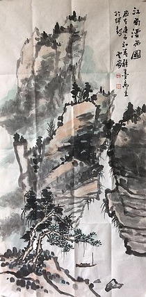 云岗 江南烟雨图