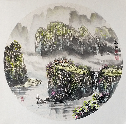袁昭 山水