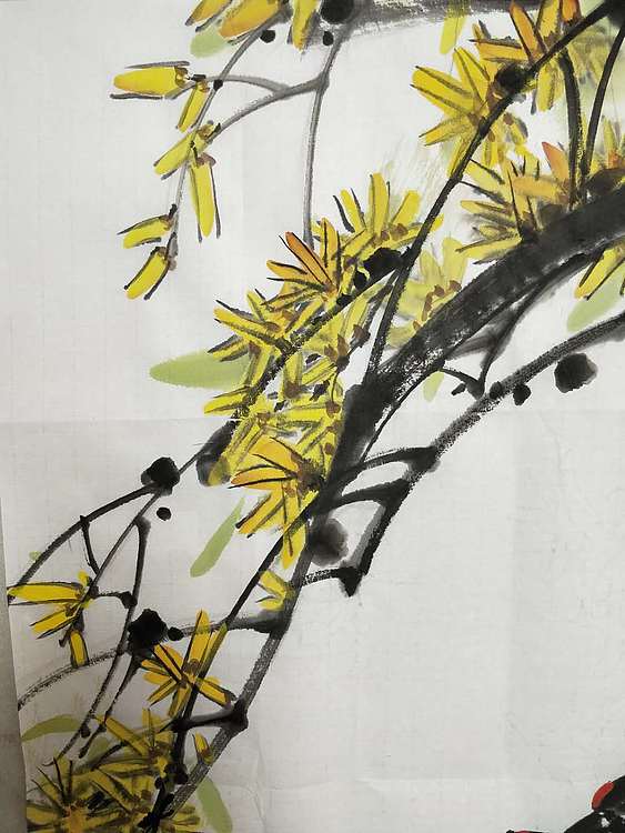 王建鑫 迎春图，迎春。