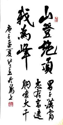 雪国墨人 山登绝顶我为峰